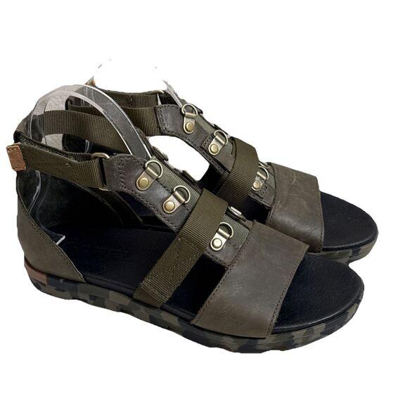 Sorel Torpeda Carly Nori Camo Gladiator Sandal Women's Size 8 Army Green - Picture 1 of 16